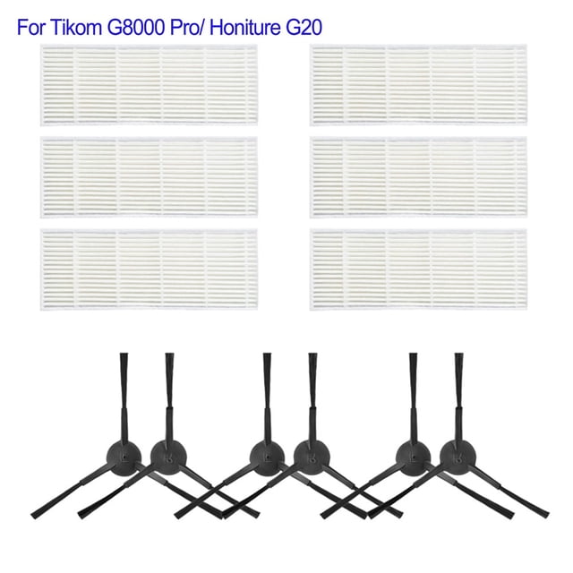 For Tikom G8000 Pro/Honiture G20 Vacuum Accessories Roller Side Brush Filter Kit
