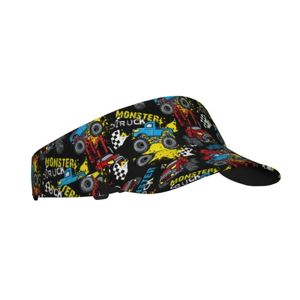 Balery Monster Car Gorra deportiva con visera ajustable para mujer y hombre (talla única)