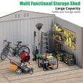 thumbnail image 4 of 2025 New 10 x 8 FT Metal Outdoor Storage Shed, Waterproof Garden Shed with Frame Floor, Air Vents & Lockable Door, Metal Aluminum Storage Shed for Gardens, Backyard, Patio, Garage, Lawn, 4 of 7