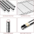 thumbnail image 4 of M MZG Metal Shelving Rack Garage Shelving Heavy Duty Storage Shelves 5 Tier Adjustable Metal Wire Rack for Kitchen Office College Dorm Garage Warehouse 45.3"W x 15.8"D x 70.4"H, Chrome, 4 of 7