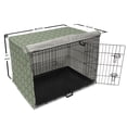 thumbnail image 6 of Abstract Dog Crate Cover, Graphical Irregular Squares Grid Like Pattern Vintage Vibes, Easy to Use Pet Kennel Cover Small Dogs Puppies Kittens, 7 Sizes, Reseda Green Mustard, by Ambesonne, 6 of 6