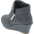 thumbnail image 5 of Lucky Top Stella-6K Children Girl's Platform Wedge Heel Fold Over Ankle Booties, 5 of 7