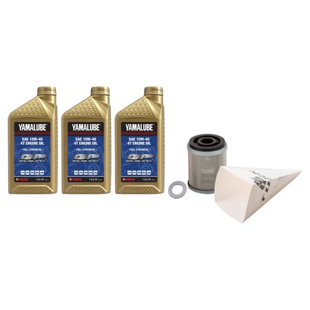 Tusk 4-Stroke Oil Change Kit for Yamalube Hi-Perf. Synthetic 10W-40 For Yamaha TTR225 2000-2004