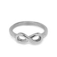 thumbnail image 2 of Womens Simple Stainless Steel Infinity Eternal Love Band Ring Silver - Size 7.5, 2 of 4