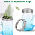 thumbnail image 6 of Uxcell Stainless Steel Regular Mouth  Mason Jar Replacement Rings Anti-rust for Mason Ball Canning Jars 8Pcs, 6 of 7