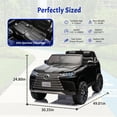 thumbnail image 6 of Xuanlur 24V 7AH Ride on Toys for Big Kids, Licensed LEXUS LX600 2 Seater 110W Motor Ride on Cars w/Remote Control, 4-Wheel Suspension, LED, Music, Power Display, Electric Car for Boys Girls, Black, 6 of 7