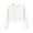 White, variant on Women's Cropped Sweatshirt Solid Color Round Neck Short Long Sleeve Top Long Sleeve Round Neck Top/Shirt Gray