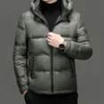 thumbnail image 4 of Chaqueta ligera de plumas para hombre, chaqueta brillante de lujo, ropa de diseñador para hombre, abrigos para hombre para invierno, saco informal acolchado para hombre, 4 of 4