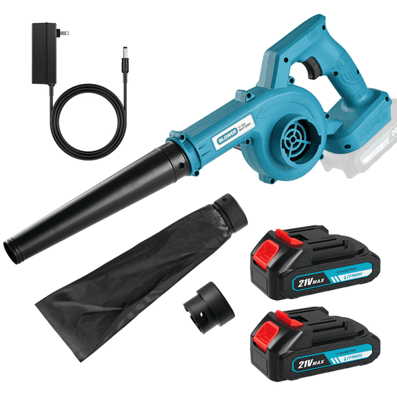 Cordless Leaf Blower Lightweight Small Handheld Electric Blower with 2×1500mAh Batteries, Mini Yard Vacuum for Lawn, Patio, Garage