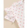 thumbnail image 6 of Bagilaanoe 2pcs Toddler Baby Girl Pants Set Print Short Sleeve T-Shirt Tops + Flare Trousers 6M 12M 18M 24M 3T 4T Kids Casual Clothes, 6 of 7