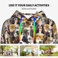 thumbnail image 4 of Fotbe Cute Dog Pattern Womens Long Sleeve Hoodie, Pullover Hooded Sweatshirt, Kangaroo Pocket Hoodie with Eye-catching Drawstrings-X-Large, 4 of 7