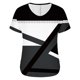 thumbnail image 4 of Blusas de Manga Corta Casuales para las Mujeres Imprimir V-Cuello Suéter Blusa de Poliéster Sudadera de Moda, Top de las Señoras para Invierno Primavera Uso Diario, 4 of 6