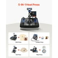 thumbnail image 3 of VEVOR Heat Press, 15x15in Swing Away 5 in 1 Heat Press Machine, Digital Control Multifunctional Device, Quick Heating with Safety Features, Ideal for T-shirts, Hats, Caps, Mugs, Plates, 3 of 10