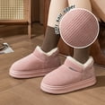 thumbnail image 2 of AUXDIQ Women Men Winter Boots Slippers Home Warm Fleece Booties Slipper Anti Slip House Shoes Indoor Outdoor, 2 of 5
