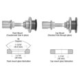 thumbnail image 5 of CRL HSF14BS 316 Brushed Stainless Steel Swivel Combination Fastener for 1/2" to 1-1/16" Glass, 5 of 6