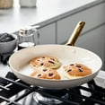 thumbnail image 3 of GreenPan Reserve Ceramic Nonstick 10" and 12" Frypan Set | Taupe with Gold-Tone Handles, 3 of 7