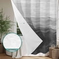 thumbnail image 4 of Xipuska Grey Ombre Shower Curtain - Water Repellent Fabric Shower Curtains Washable, Modern Abstract Art Ocean Oil Painting Decorative Polyester Cloth Bathroom Curtains Modern Bath Decor 66"x72", 4 of 6