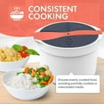 thumbnail image 6 of Microwave Rice Cooker Steamer, Microwave Pasta Cooker with Strainer, 2 L Microwave Cookware Set for Rice, Pasta, Vegetables, Quinoa, Oatmeal, Ramen Non stick (orange+Steamed vegetable plate), 6 of 13