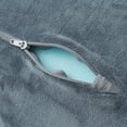 thumbnail image 5 of Half Moon Memory Foam Pillow, Semi-Roll Lumbar Support for Legs, Knees, Back and Head During Sleep - Gray Velour Cover - 17" x 5", 5 of 6