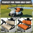 thumbnail image 4 of Yuyamidu Orange Golf Cart Bench Seat Cover Backrest Cover Summer Golf Cart Seat Cushion Fashion Club Car Seat Protector Universal Fit 2-Seat Golf Cart, 4 of 7