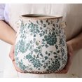 thumbnail image 5 of 6.68in. Tuscan Planter & Room and Home Decor, Decorative Vase, Indoor/Outdoor Ceramic Plant Pot, Drainage Hole, Dark Cyan, 5 of 7