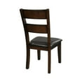 thumbnail image 5 of Transitional Side Chairs Set of 2pc Cherry Finish Wood Frame Faux Leather Upholstery Seat Dining Room Furniture, 5 of 6