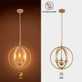 thumbnail image 4 of UHG 3-Light Orb Chandelier Modern, Globe Elegant Rustic Farmhouse Flush Mount Ceiling Light Fixture, Metal Pendant Lighting for Living&Dining Room Bedroom Hallway Kitchen Island Foyer, 4 of 5