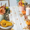 thumbnail image 4 of Thanksgiving Pumpkin Cotton Linen Table Runner, Washable Table Runners for Kitchen, Dining Room, Holiday, Home Party Table Decor, 13x60 Inches, 4 of 9
