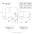 thumbnail image 3 of Furniture of America Wren Metal Bed, Full Size, White, 3 of 14