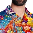 thumbnail image 5 of Mind car Men's Poplin Casual Printed Button Down Short Sleeve Summer Beach Shirts Unisex, 5 of 6