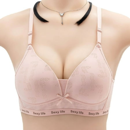 

Joau Push Up Bras for Women Comfort Full-Coverage Wireless Seamless T Shirt Bra Lightly Lined Breathable Bralettes with Adjustable Straps Everyday Underwear