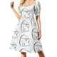 thumbnail image 1 of Vestido minimalista de manga corta, elegante y chic, para mujer, promoción de verano., 1 of 7