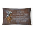 thumbnail image 1 of Carolines Treasures SB3061PW1216 Roper Horse If You Climb In The Saddle- Be Ready For The Ride Indoor & Outdoor Fabric Decorative Pillow, 1 of 3