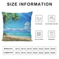 thumbnail image 5 of Autua Palm Trees Graphic Decorative Cushion Throw Pillow Cover for Home Couch Living Room Bed Sofa Zipper Closure Summer Pillow Case 1PC 24x24in, 5 of 5