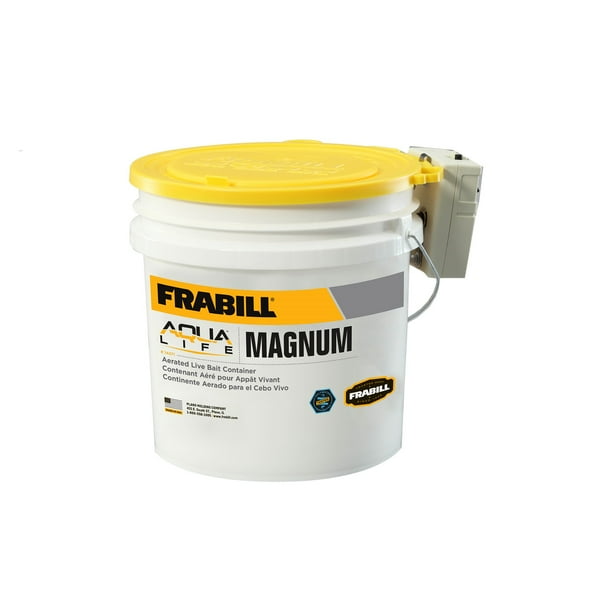 Frabill Fishing Magnum Bait Bucket with Aerator, 4.25 Gallons Walmart