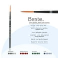 thumbnail image 2 of Creative Mark Beste Golden Taklon Script Liner #6 - 3 Pack Artist Paint Brush, Professional Watercolor Brushes, For Acrylic Painting, Short Handle, Sharp Edges, Hand-Tied & Shaped, 2 of 7