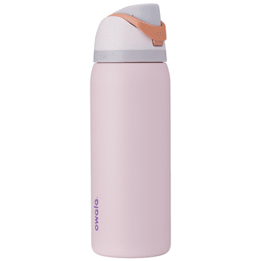 Owala FreeSip Insulated Stainless Steel Water Bottle with Straw and Carry Handle, 32 Ounce, Sugar Spice Light Pink