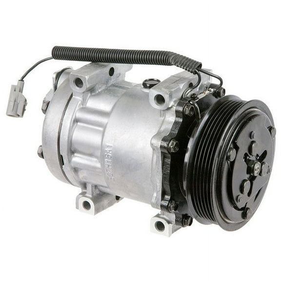 AC Compressor & 119mm 6 Groove A/C Clutch Replaces Sanden SD7H15 w/ 12v Clutch Switch - BuyAutoParts