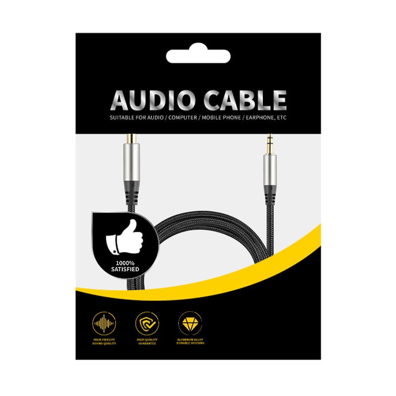 3.5mm to 1/4" (6.35mm) TRS Stereo Audio Cable for Electric Guitar, Keyboard, Drum Set & Phone - Gold Plated, 10ft (or appropriate length)