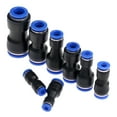 thumbnail image 2 of 1pc accesorios neumáticos Push en conectores reductores rectos para la manguera de agua de vacío de aire Piezas neumáticas de plástico 8 Tamaño, 2 of 6