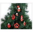 thumbnail image 3 of De Madera Papá Noel Muñeco De Nieve Ángel Diseño Colgante Vintage Para La Decoración Del Árbol De Navidad Minnieouse HA040825-03, 3 of 6