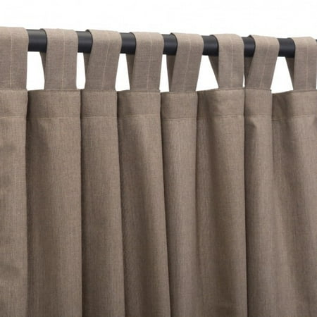 Sunbrella Cast Shale Outdoor Curtain With Tabs 50 In X 120 In
