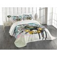 thumbnail image 3 of Ambesonne Queen Quilted Bedspread Set 3 Pcs, Arms Shield Design, Queen Size, Multicolor, 3 of 5