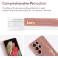 thumbnail image 3 of for Samsung Galaxy S21 Ultra Case, Back Cute Plating Love Letter Graphic with Anti-Fall Lens Cameras Cover Protection Soft TPU Shockproof Anti-Fingerprint Phone Cases for Women Girls Men-Pink, 3 of 12