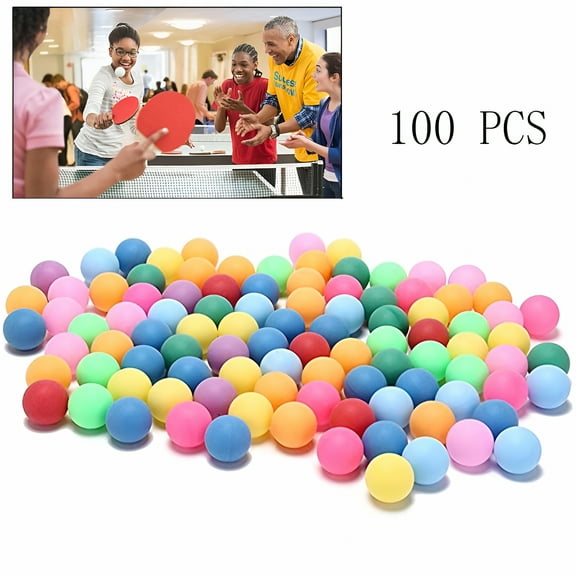 BESTSKY 40mm Colored Ping Pong Balls, 100 Pack Entertainment Table Tennis Balls Mixed Colors for Game and Advertising