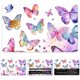 thumbnail image 1 of Pegatina para tarjeta de crédito y débito, diseño de mariposa de acuarela morada, resistente al agua, a los arañazos y atractiva, 4 estilos personalizados para tarjetas de transporte., 1 of 8