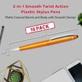 thumbnail image 5 of 10 Gillette Twist Action Plastic Stylus Pens Pack - Plastic, Twist Action, Black Ink - Orange, 5 of 5