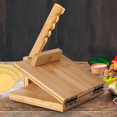 thumbnail image 6 of Tortilla Press10 Inch Roti Maker with Rolling Pin Large Bamboo Wood Tortilla Maker with 50 Pieces Parchment Paper, 6 of 8
