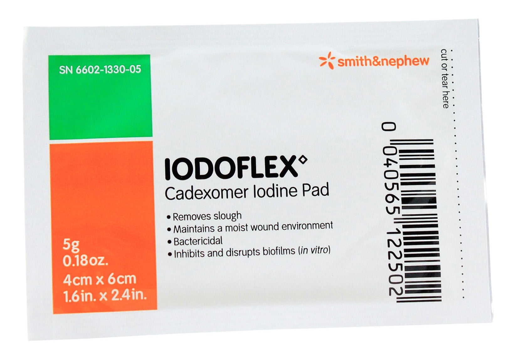 Iodoflex Cadexomer Iodine Pad 1.6" x 2.4" 5gm - Pack of 2 Dressings