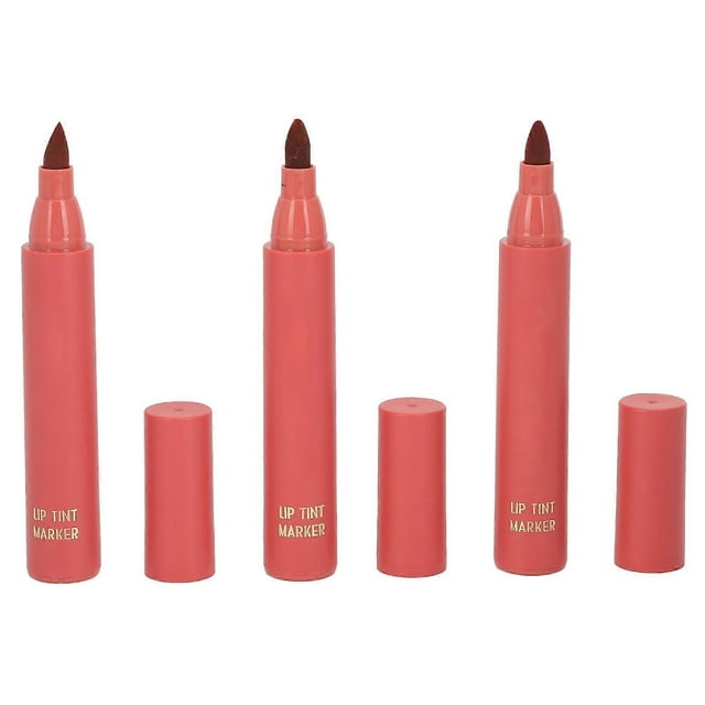 Lot de 3 marqueurs pour les lèvres, 0,1 oz, longue durée, étanches, portables, hydratants, mats